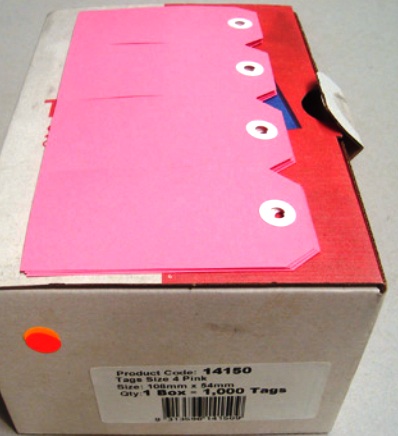 Avery 14150 Shipping Tags Size 4 Pink 108 x 54mm Box 1000